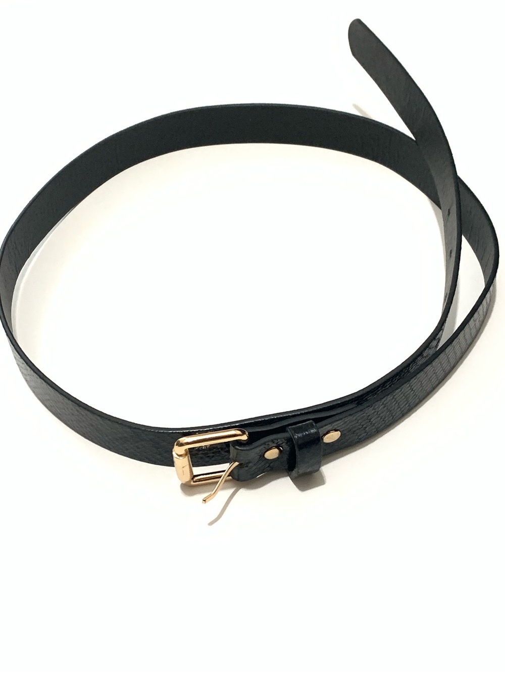 Black Faux Snakeskin Belt